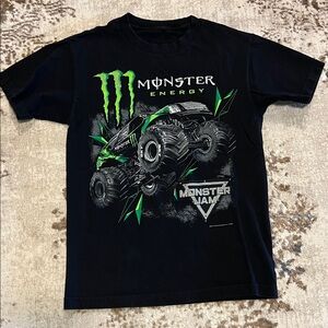 Kids Black T-Shirt with Green Accents